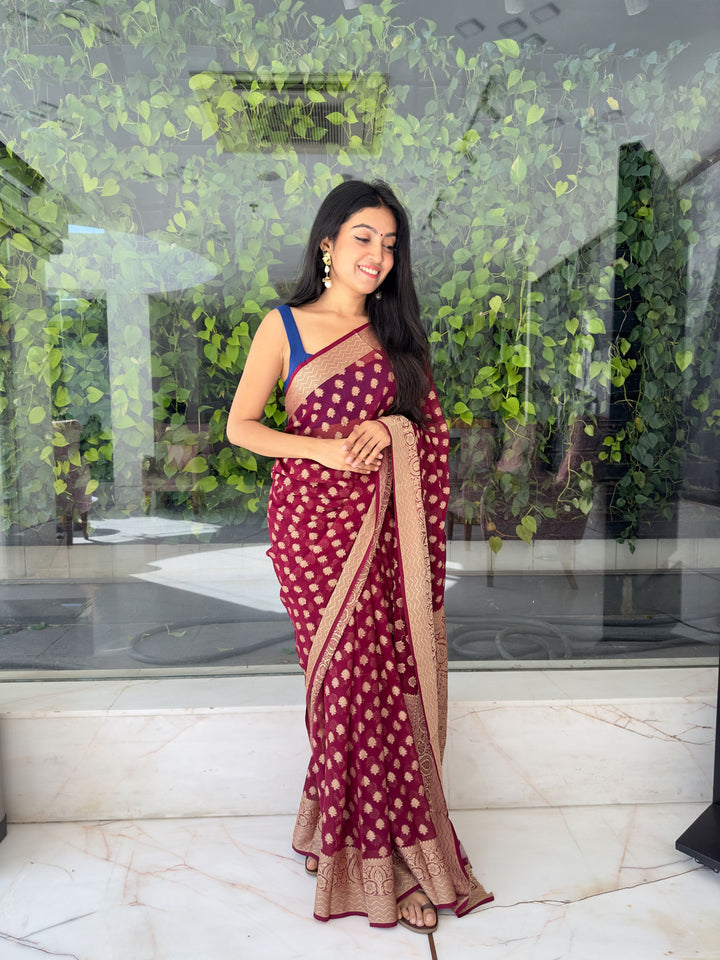 Red Banarasi Saree