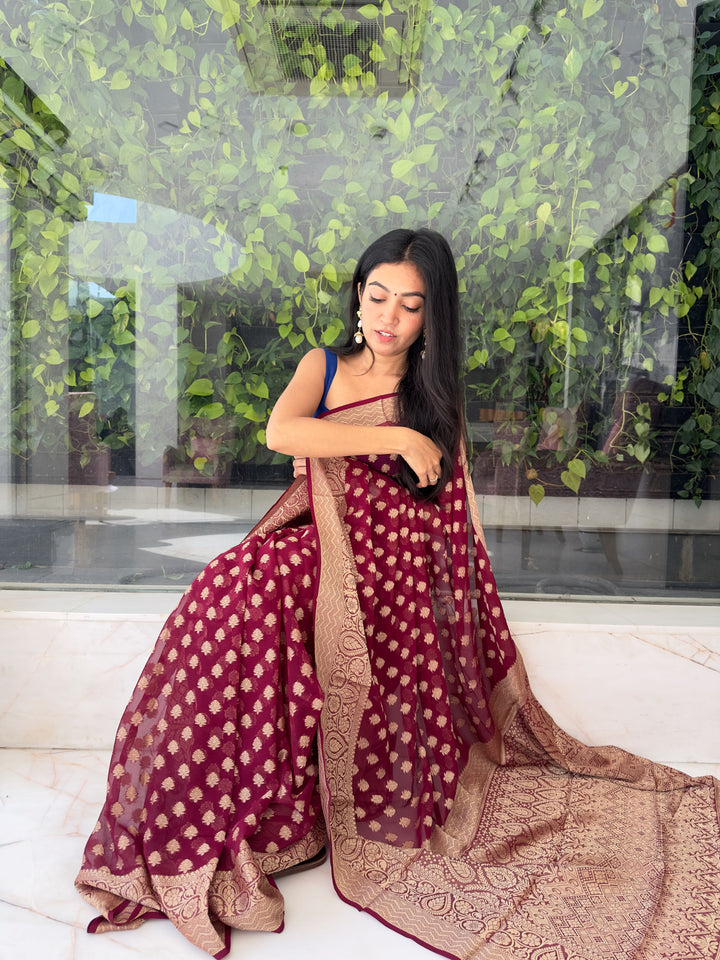 Red Banarasi Saree