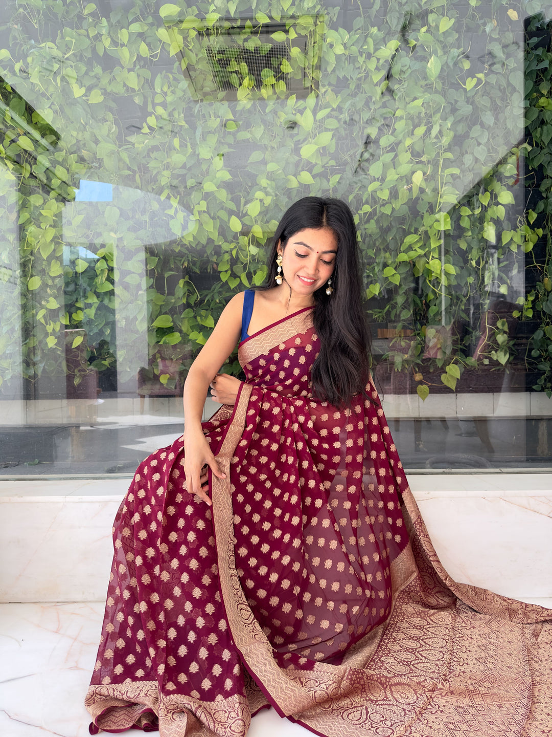 Red Banarasi Saree