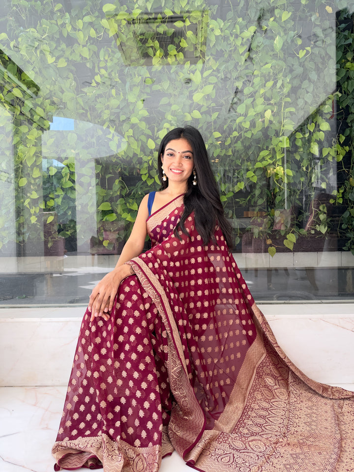 Red Banarasi Saree