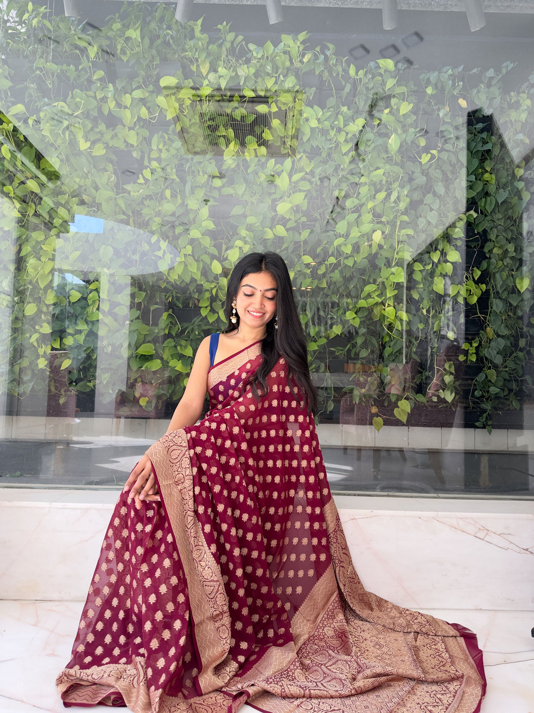 Red Banarasi Saree