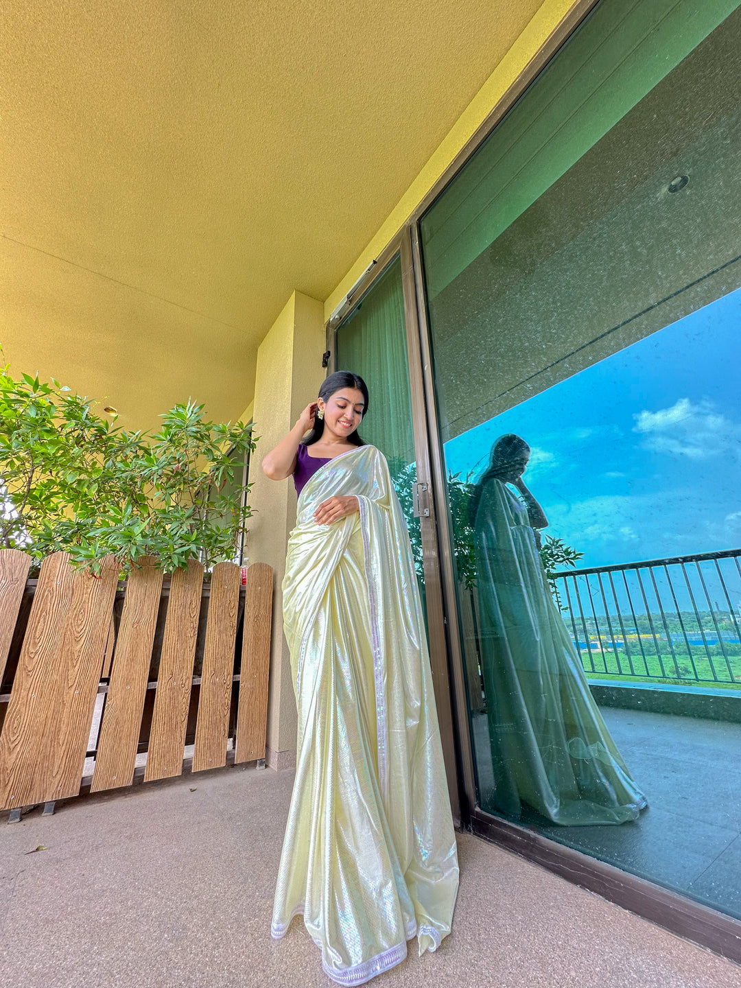 Yellow Unicorn Saree