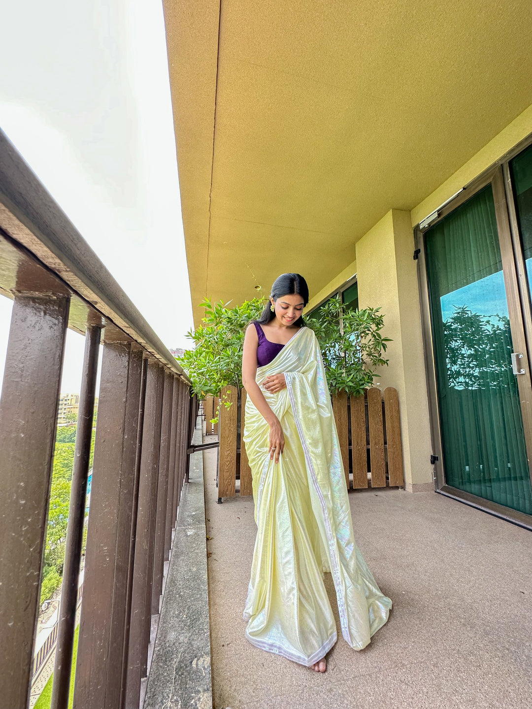 Yellow Unicorn Saree