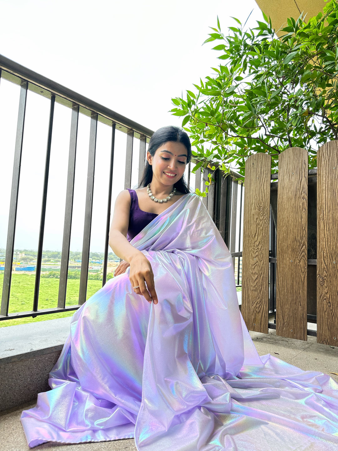 Purple Unicorn Saree