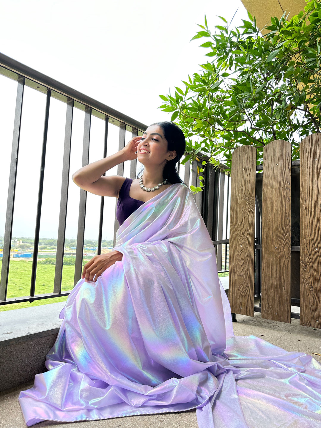 Purple Unicorn Saree