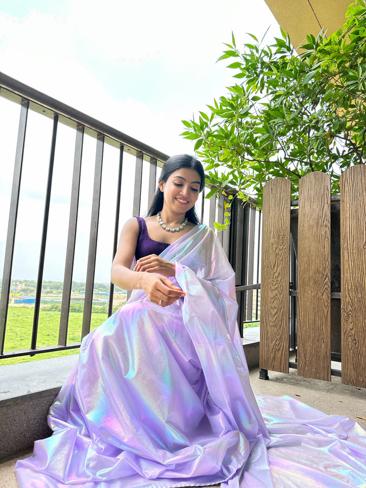 Purple Unicorn Saree