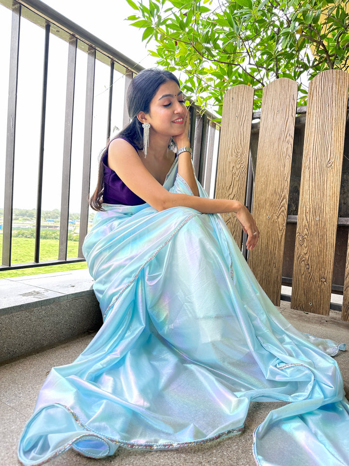 Blue Unicorn Saree