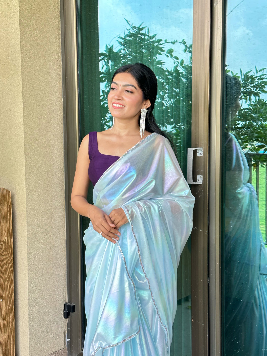 Blue Unicorn Saree