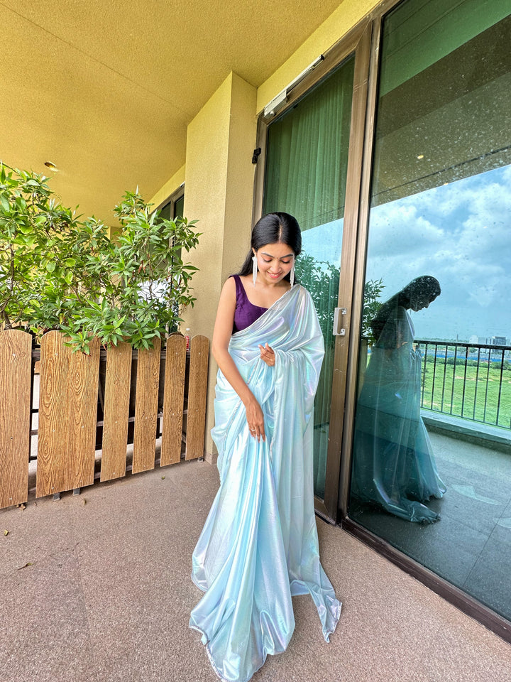 Blue Unicorn Saree